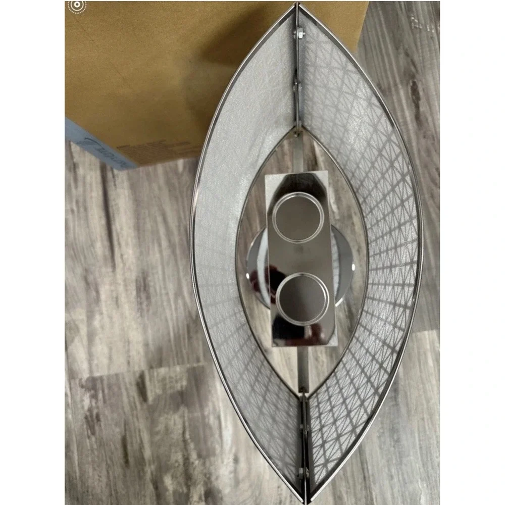 PartyLite Illusions Tealight Lamp Chrome Geometric Metal Modern Decor - Picture 3 of 10